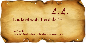 Lautenbach Lestár névjegykártya